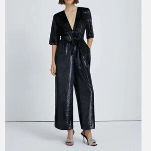 7 FOR ALL MANKIND  Deep Vee Jumpsuit - Size L